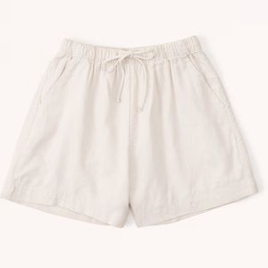 Abercrombie Beige Linen Shorts Size S